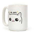 Cuss Cat Oh Shit Coffee Mug