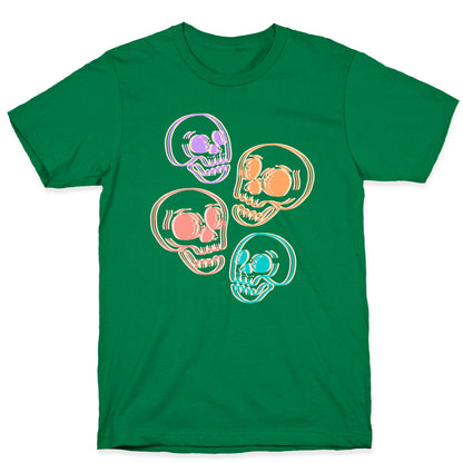 Pastel Skulls Glitch T-Shirt