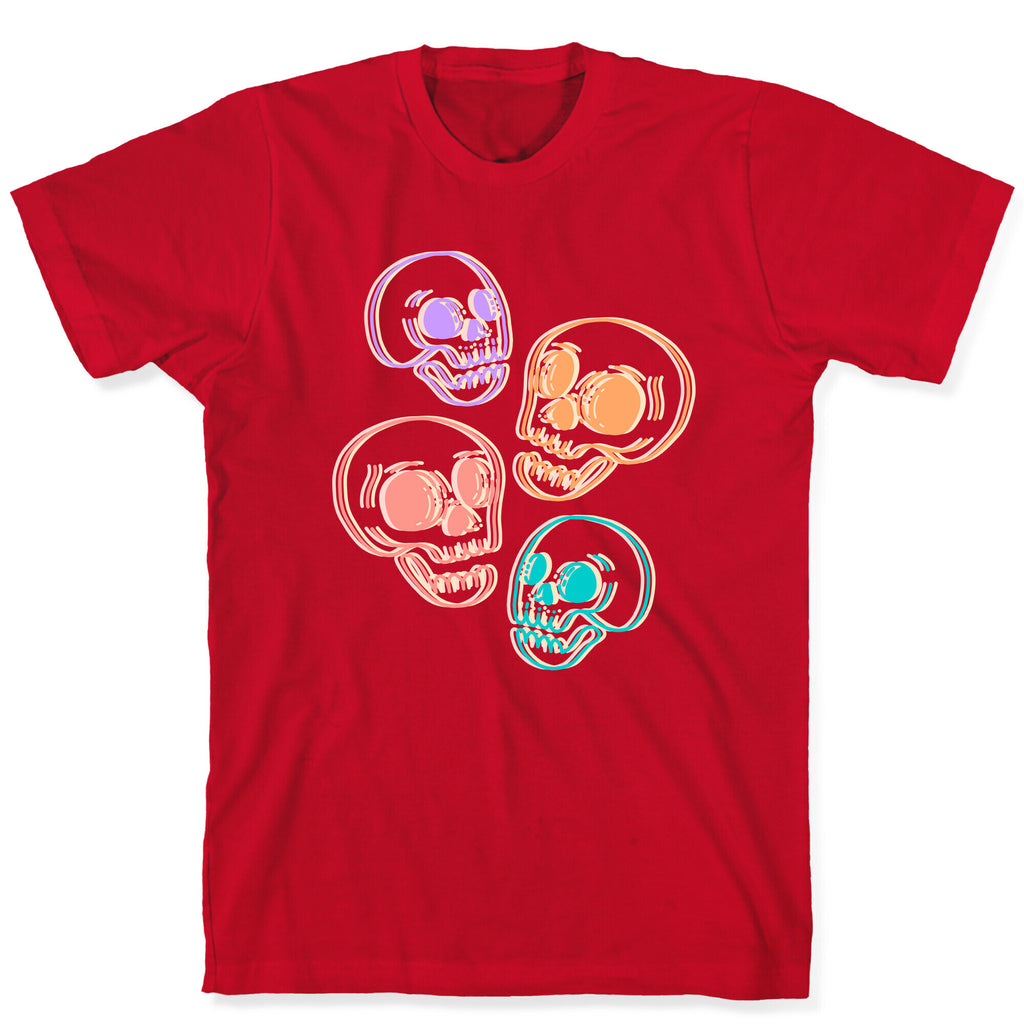 Pastel Skulls Glitch T-Shirt