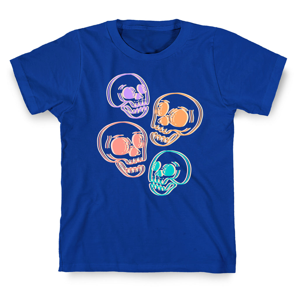 Pastel Skulls Glitch T-Shirt