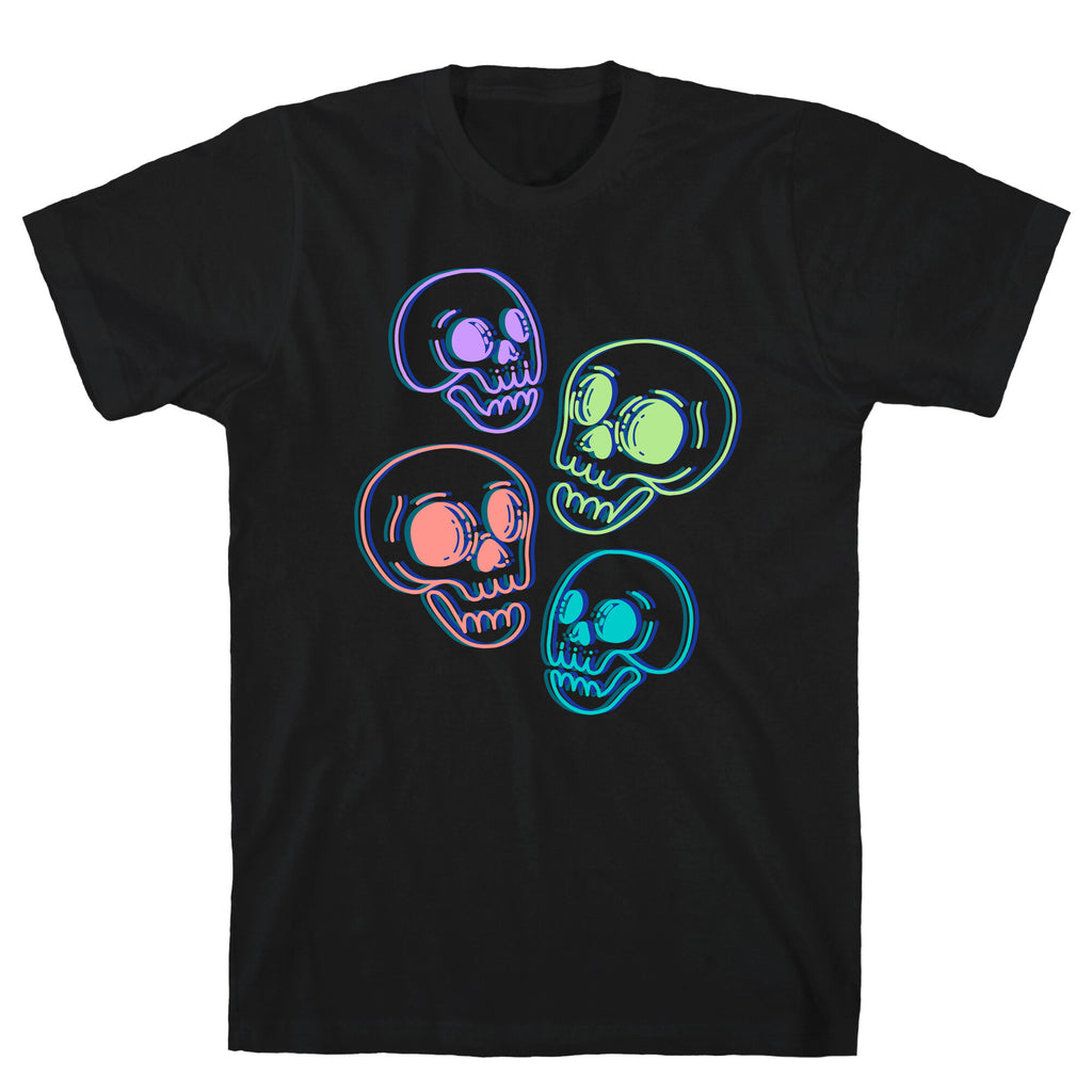 Pastel Skulls Glitch T-Shirt