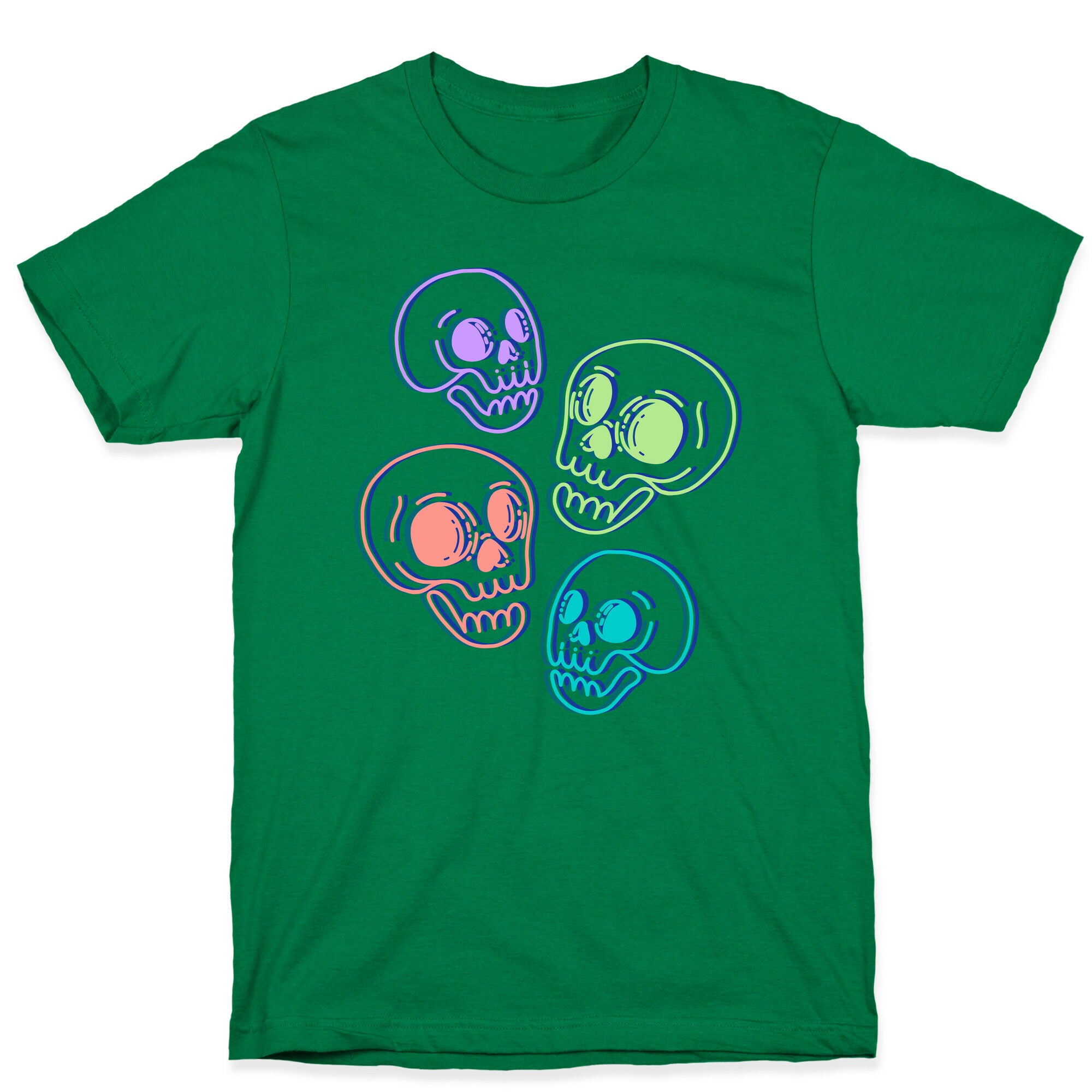 Pastel Skulls Glitch T-Shirt