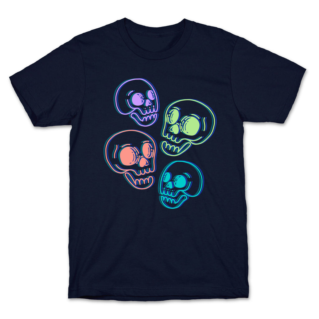 Pastel Skulls Glitch T-Shirt