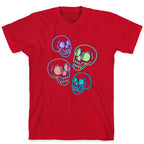 Pastel Skulls Glitch T-Shirt