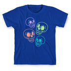 Pastel Skulls Glitch T-Shirt