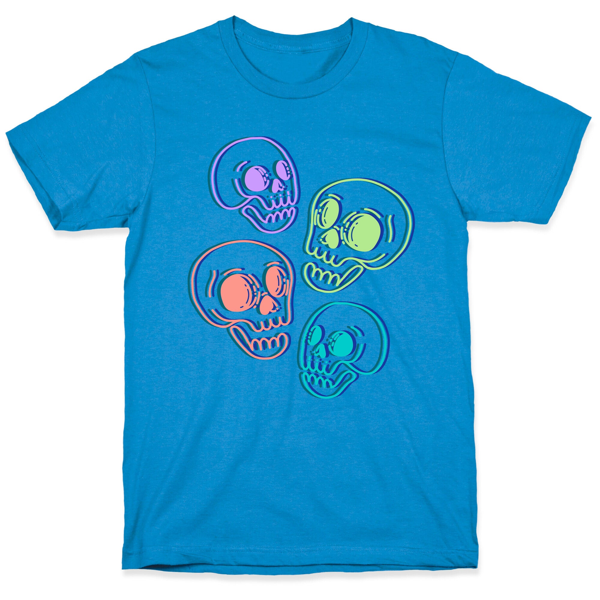 Pastel Skulls Glitch T-Shirt