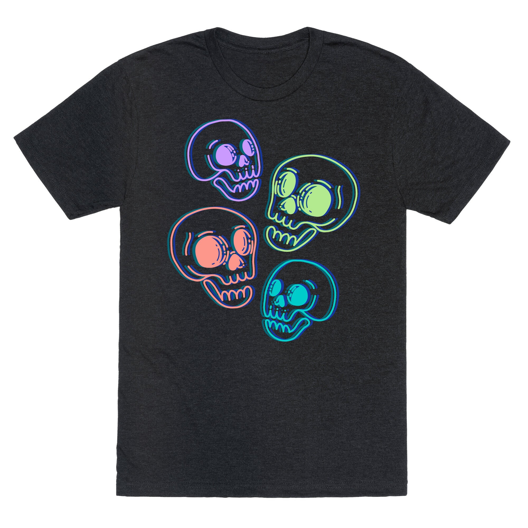 Pastel Skulls Glitch Unisex Triblend Tee