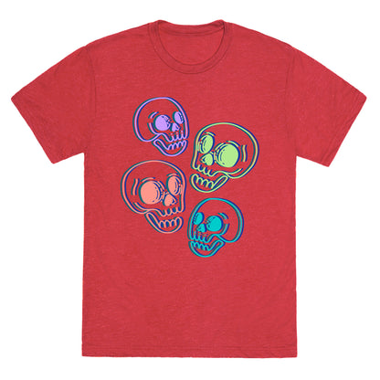 Pastel Skulls Glitch Unisex Triblend Tee