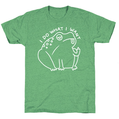 I Do What I Want Frog Unisex Triblend Tee