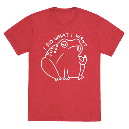 I Do What I Want Frog Unisex Triblend Tee