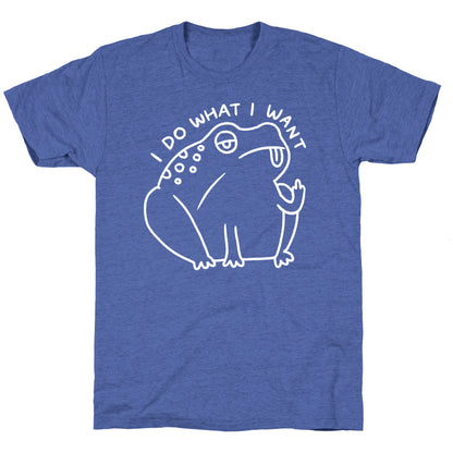 I Do What I Want Frog Unisex Triblend Tee