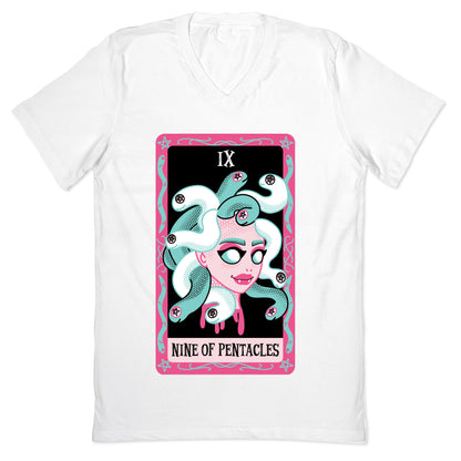 Creepy Cute Tarots: Nine Of Pentacles V-Neck