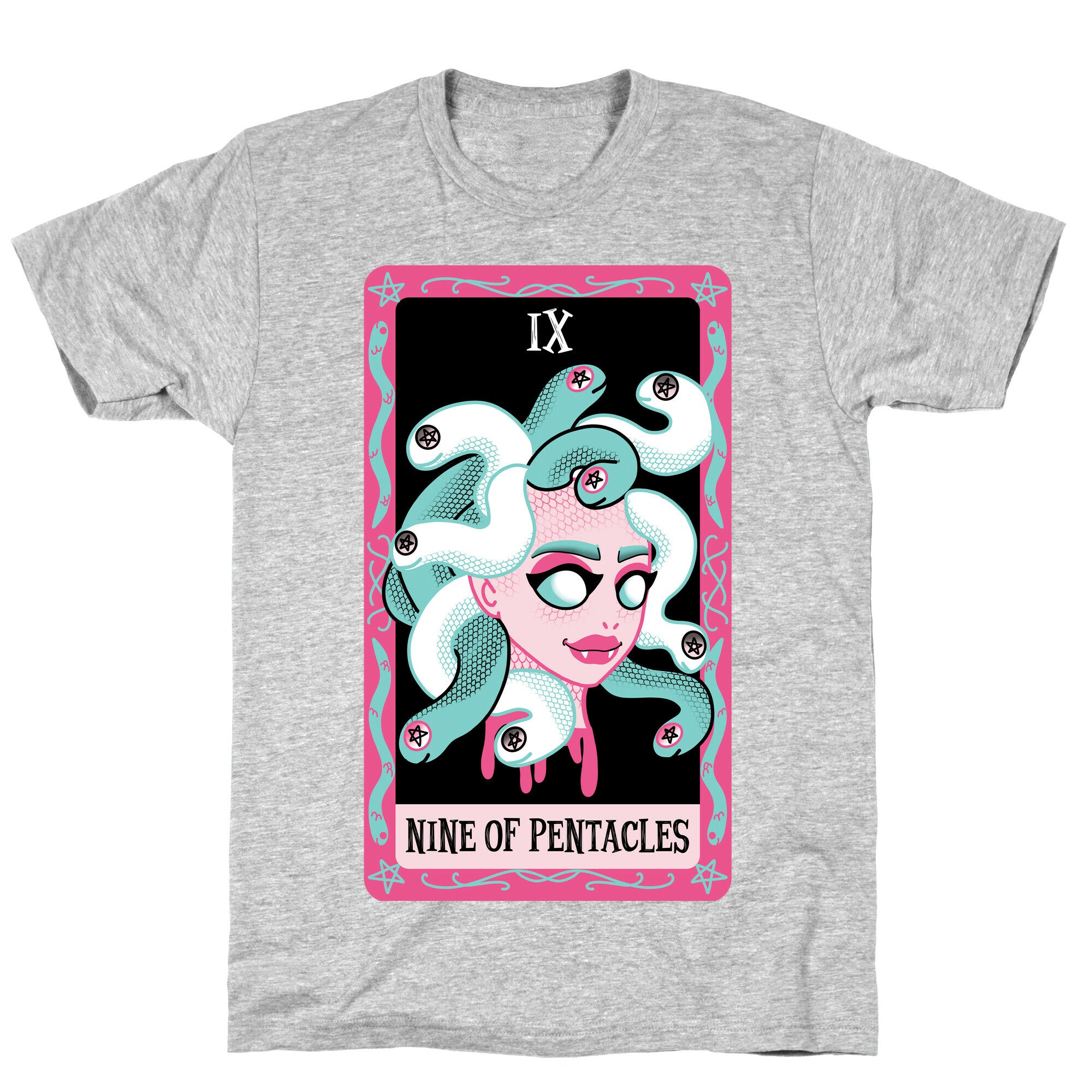 Creepy Cute Tarots: Nine Of Pentacles T-Shirt