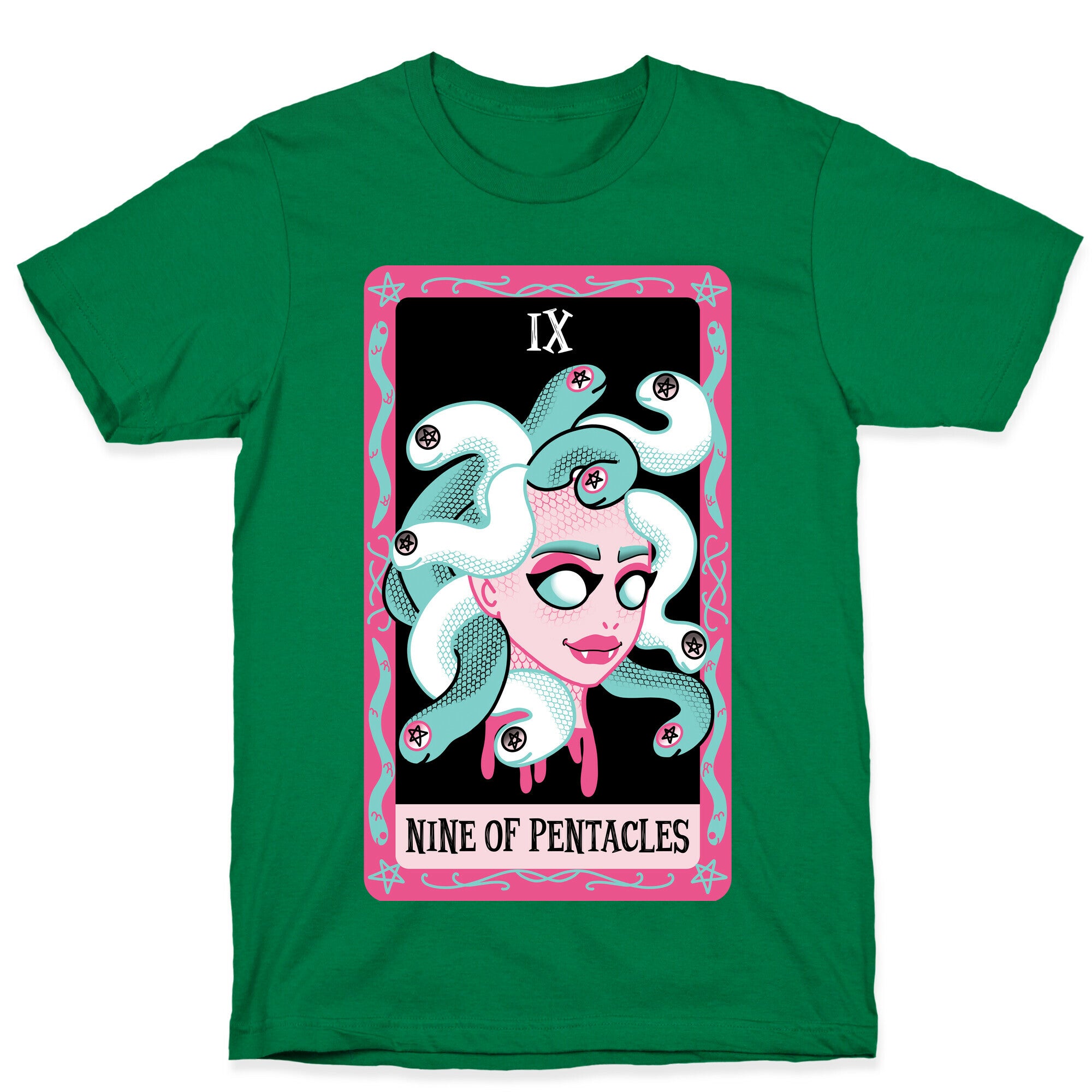 Creepy Cute Tarots: Nine Of Pentacles T-Shirt