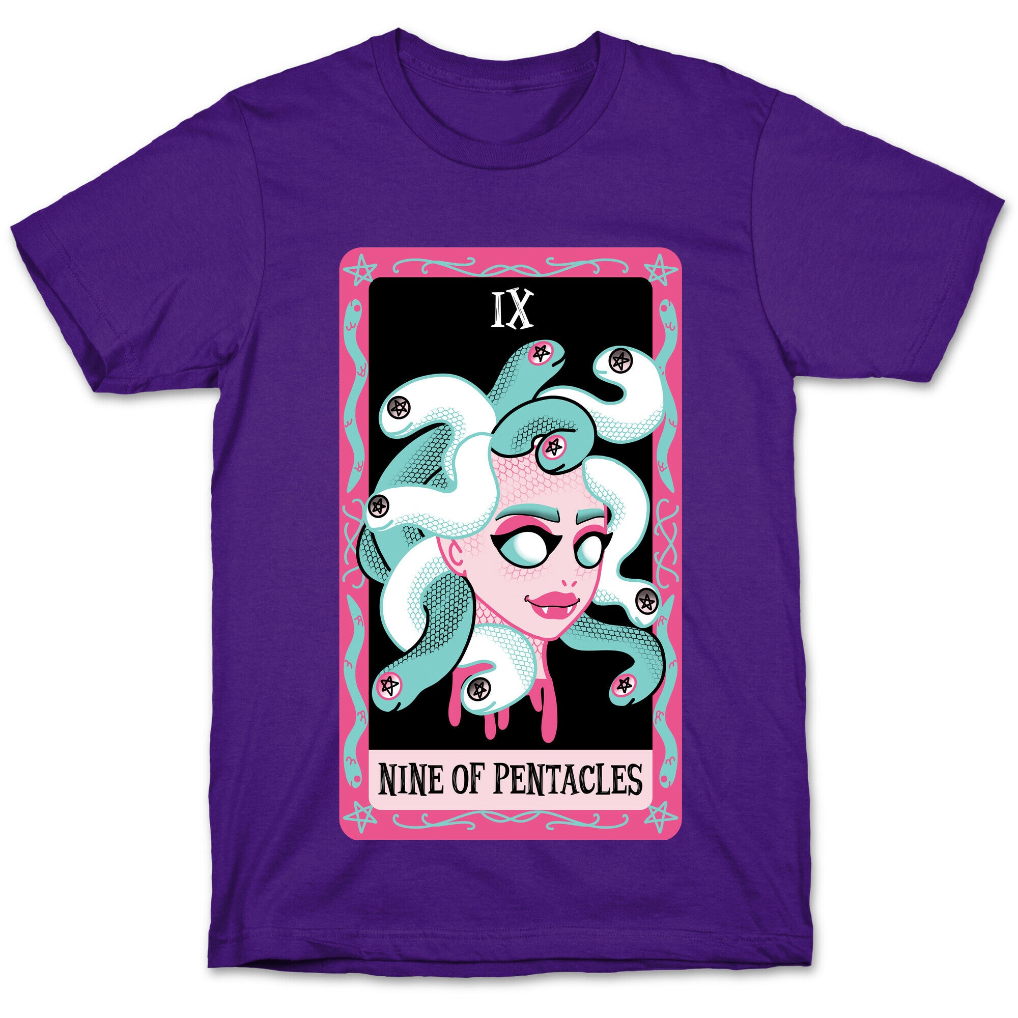 Creepy Cute Tarots: Nine Of Pentacles T-Shirt