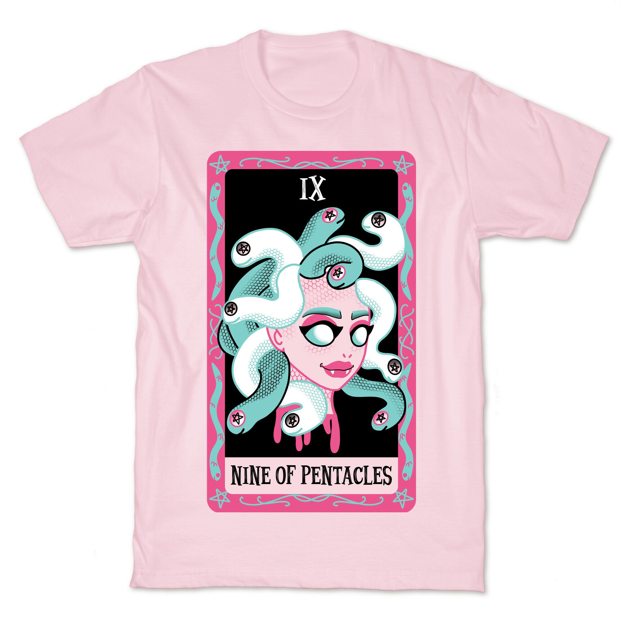 Creepy Cute Tarots: Nine Of Pentacles T-Shirt