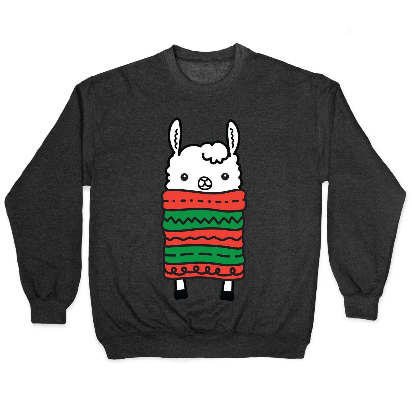 Long Llama Scarf Crewneck Sweatshirt