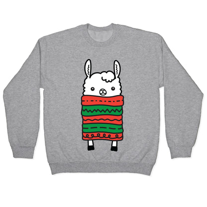 Long Llama Scarf Crewneck Sweatshirt
