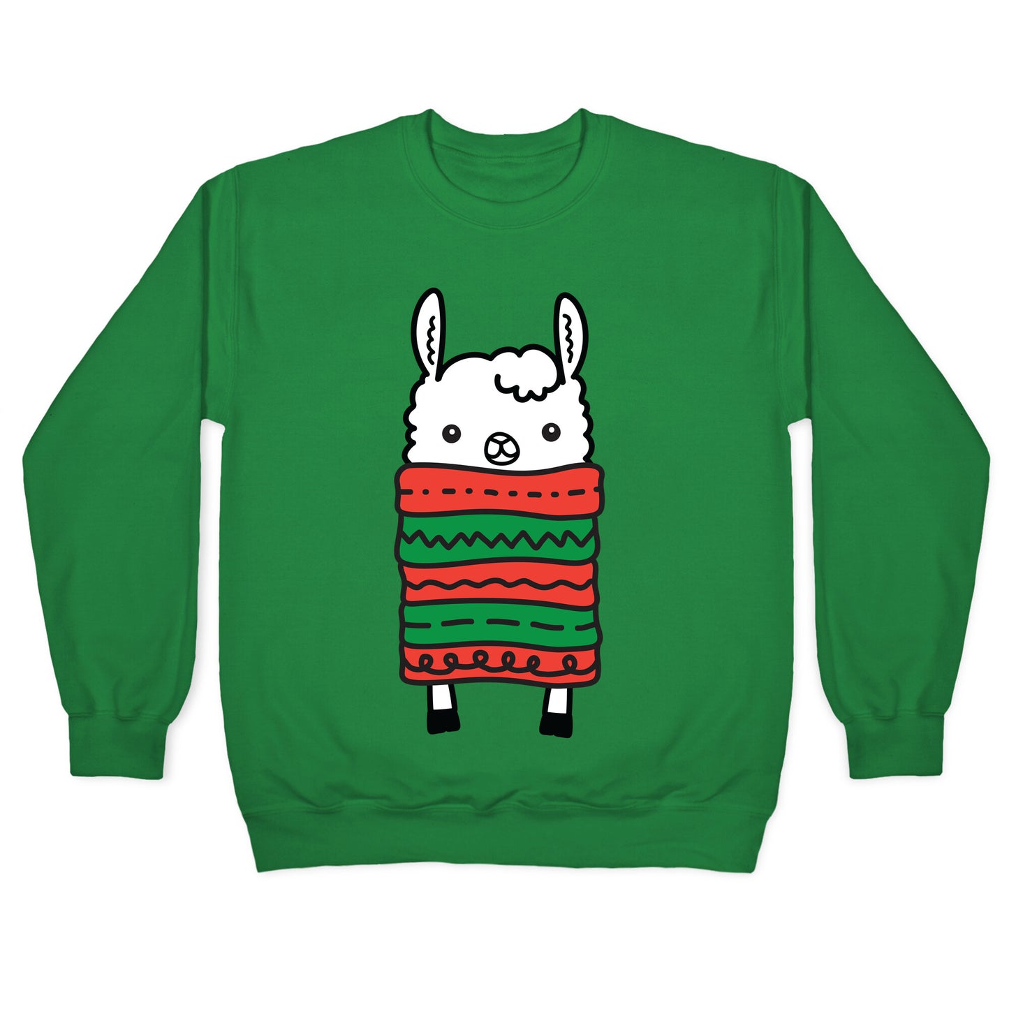 Long Llama Scarf Crewneck Sweatshirt