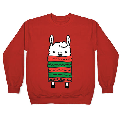 Long Llama Scarf Crewneck Sweatshirt