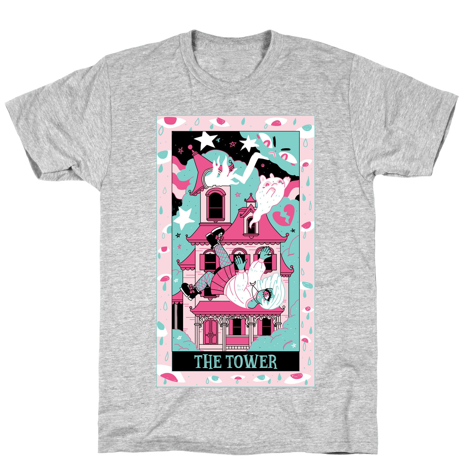 Creepy Cute Tarots: The Tower Haunted House T-Shirt