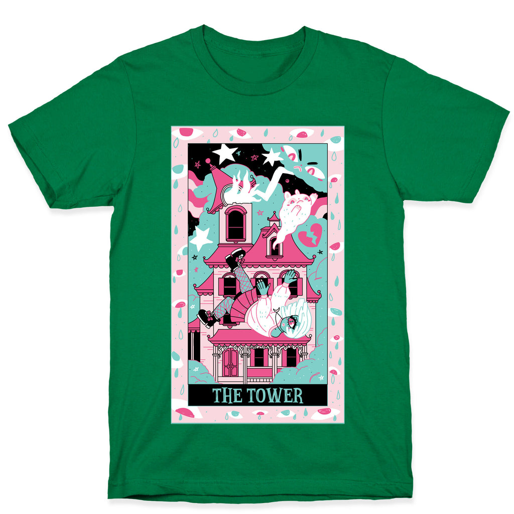 Creepy Cute Tarots: The Tower Haunted House T-Shirt