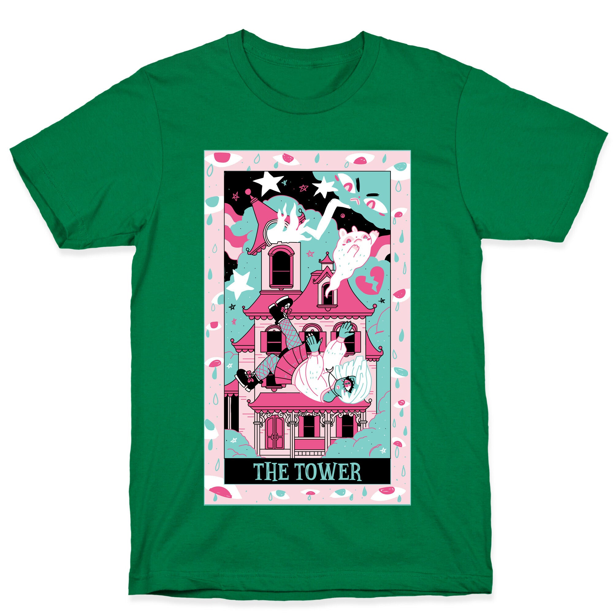 Creepy Cute Tarots: The Tower Haunted House T-Shirt