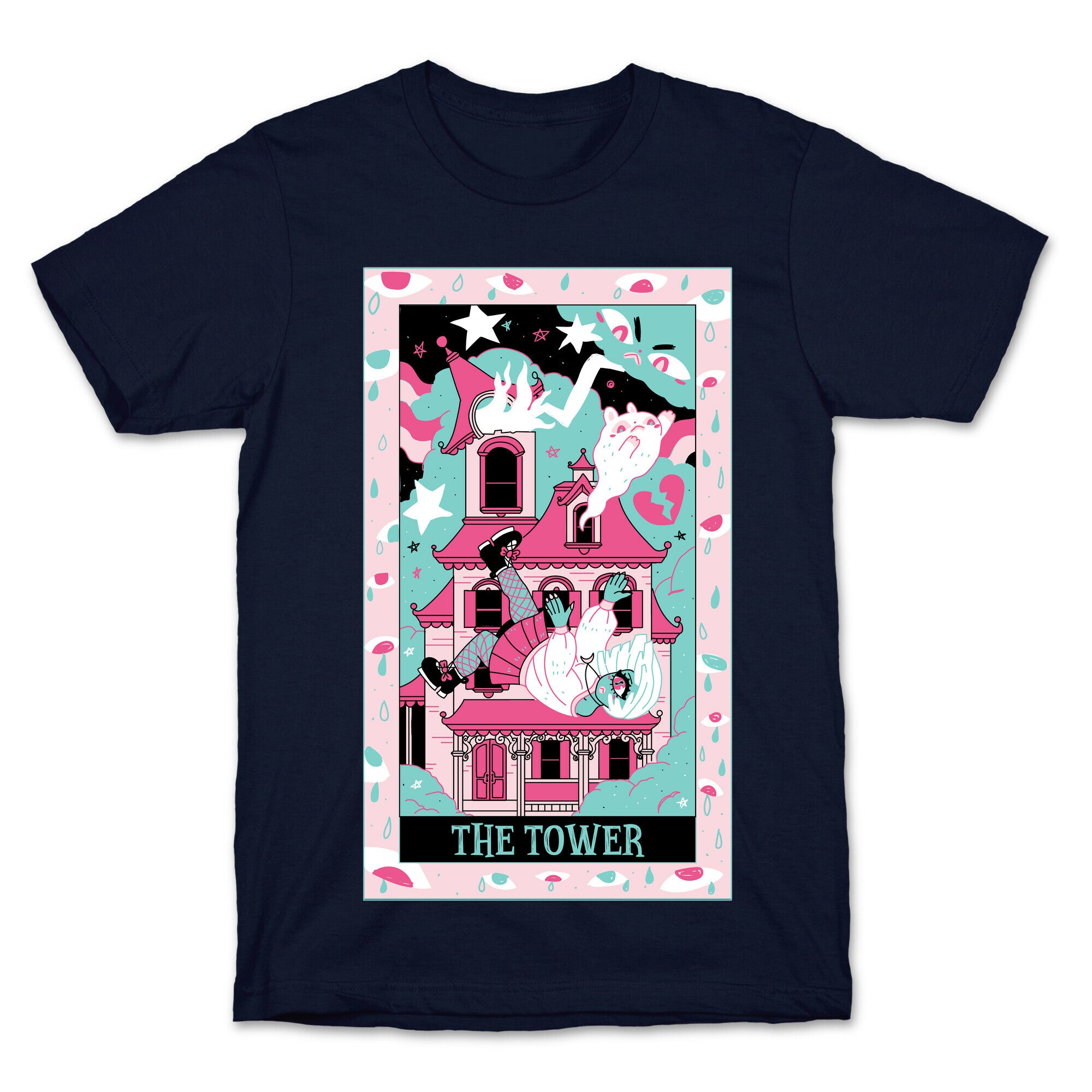 Creepy Cute Tarots: The Tower Haunted House T-Shirt