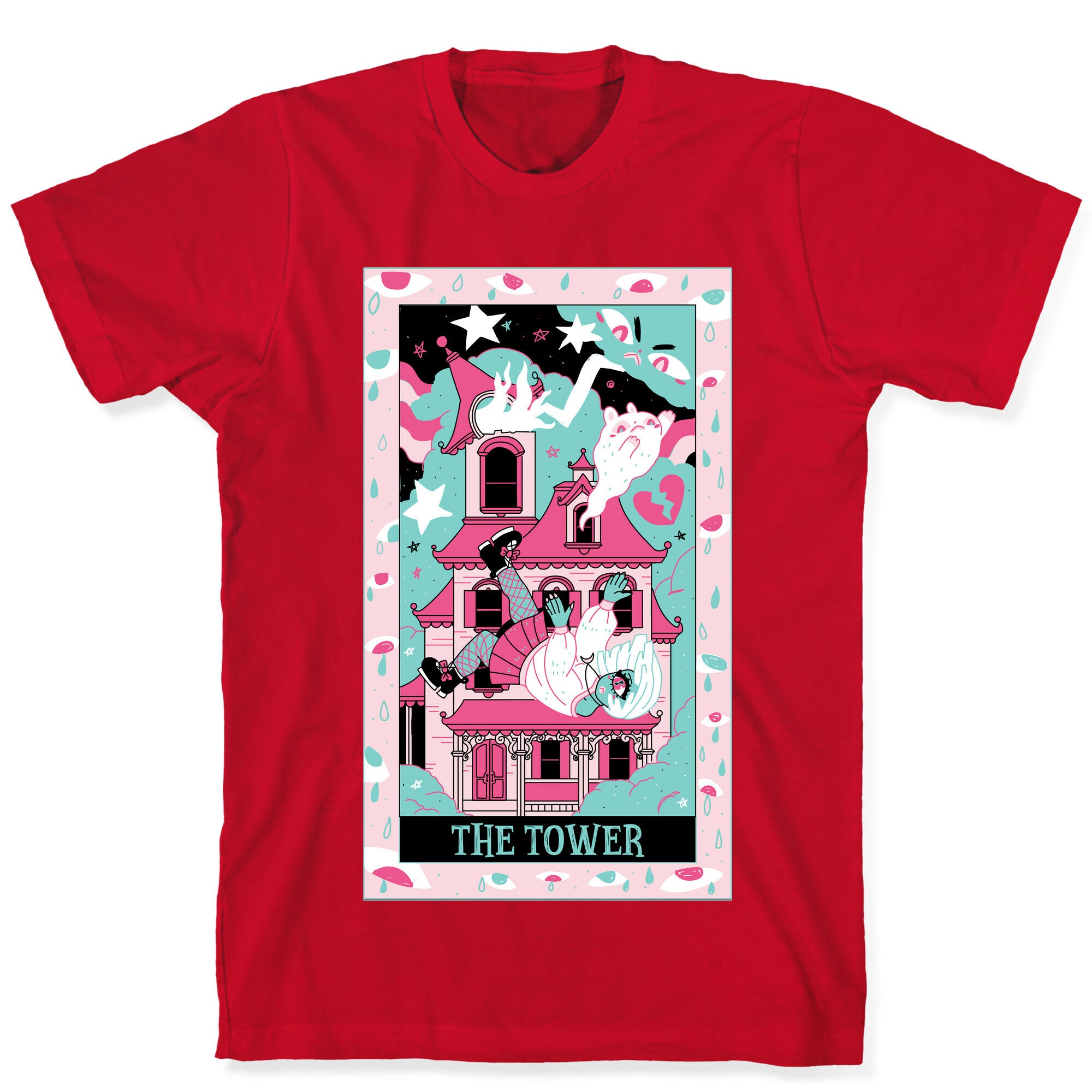 Creepy Cute Tarots: The Tower Haunted House T-Shirt