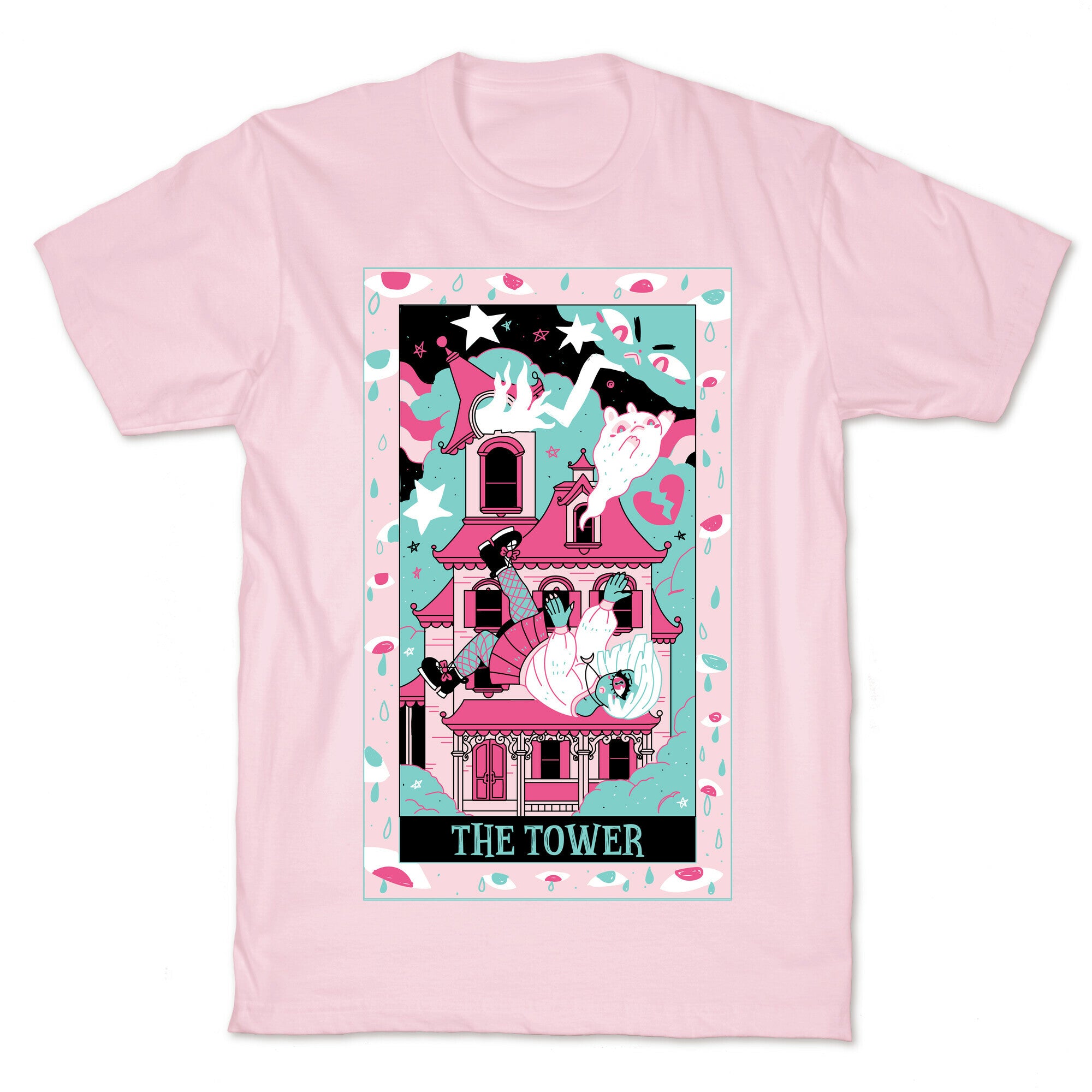 Creepy Cute Tarots: The Tower Haunted House T-Shirt