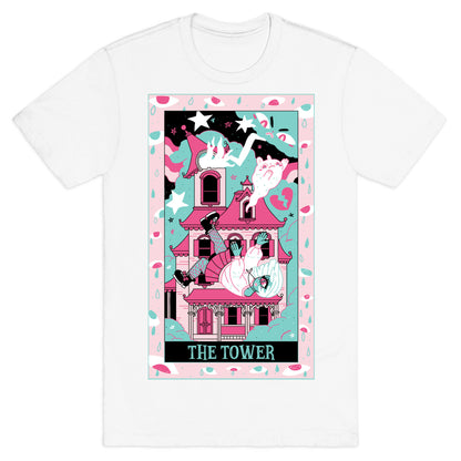 Creepy Cute Tarots: The Tower Haunted House T-Shirt