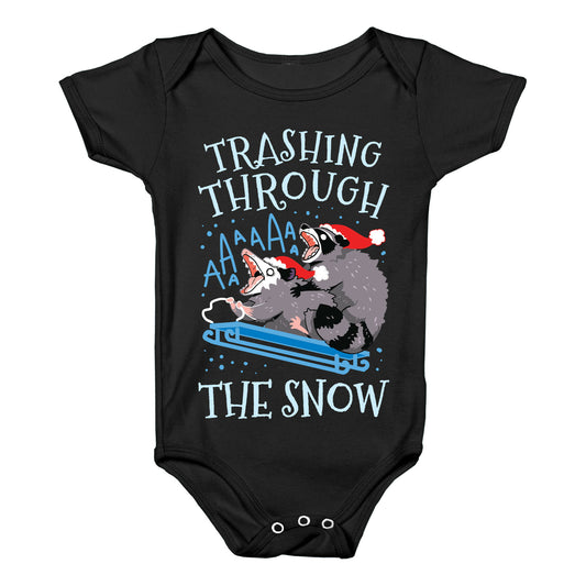 Trashing Through The Snow Baby One Piece