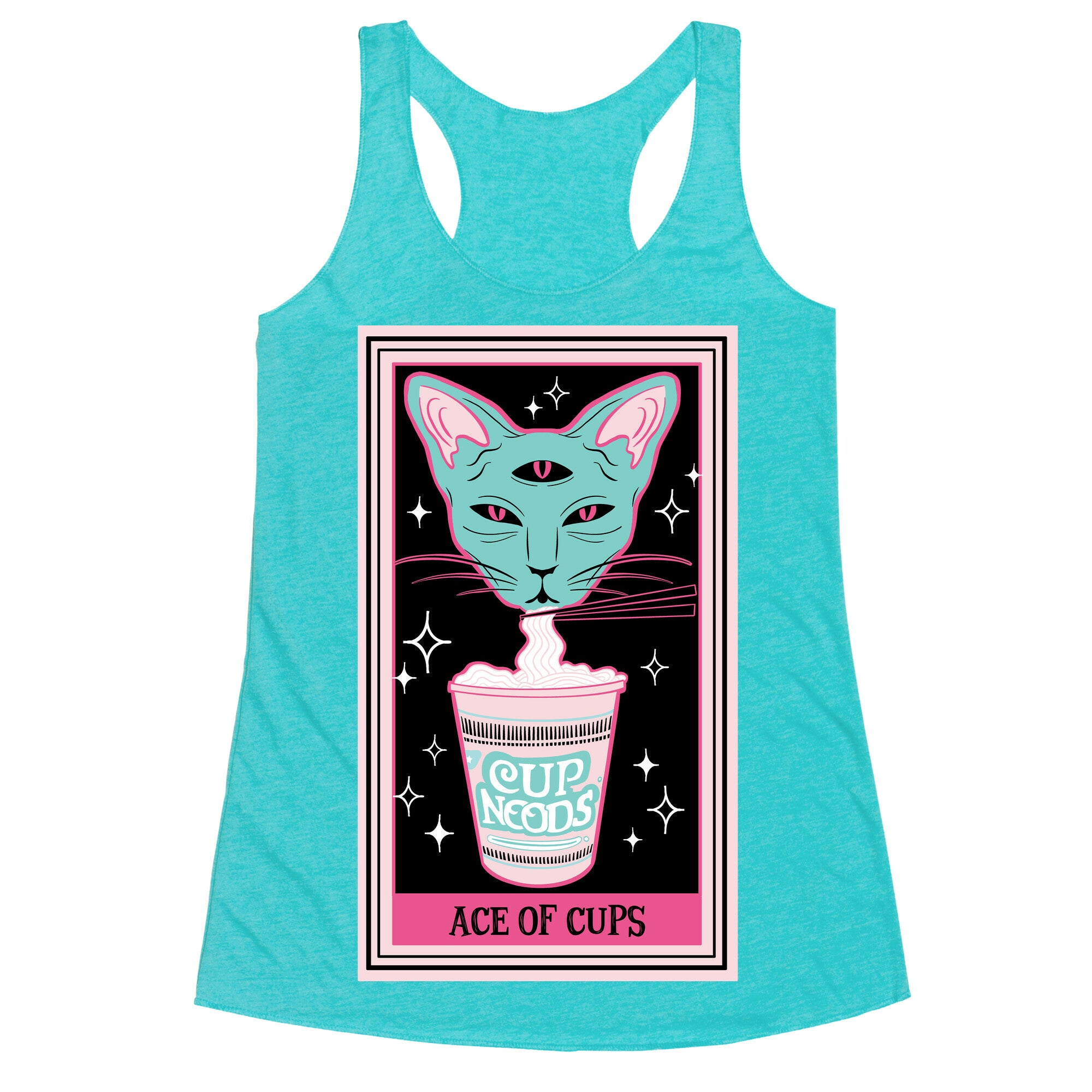Creepy Cute Tarots: Ace of Cups Racerback Tank