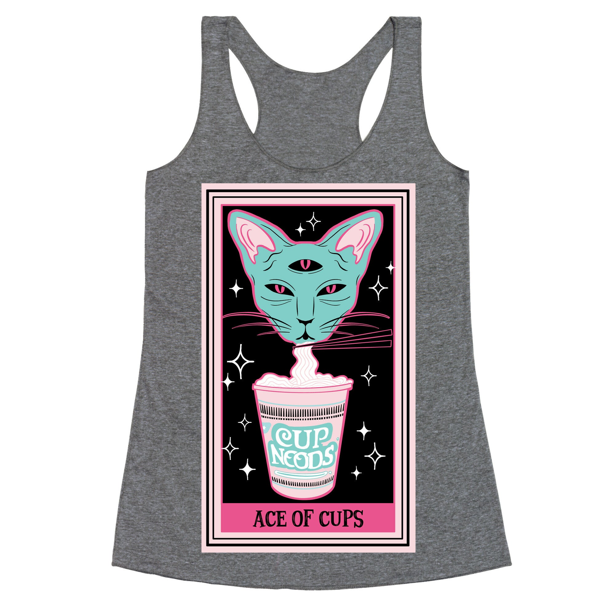 Creepy Cute Tarots: Ace of Cups Racerback Tank