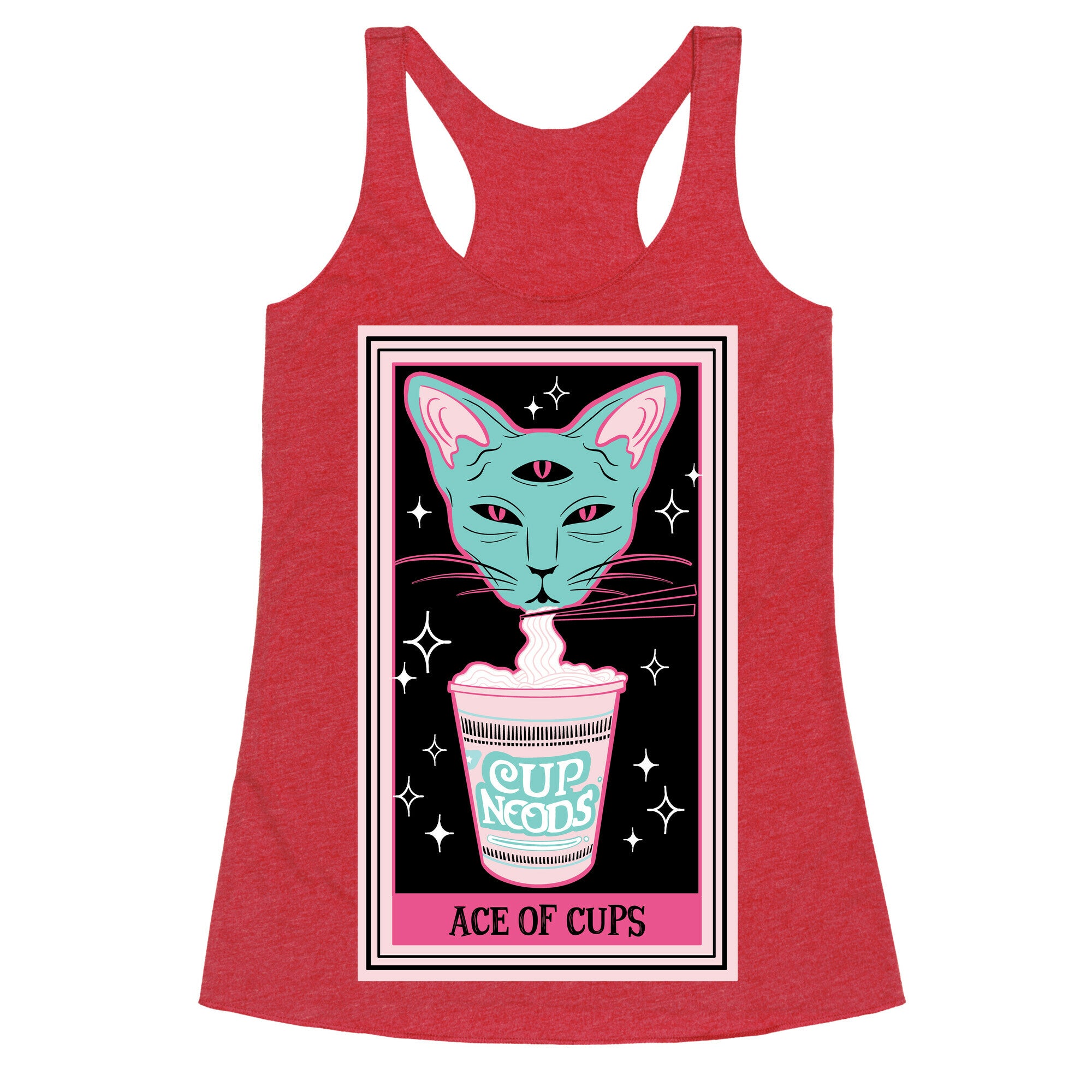 Creepy Cute Tarots: Ace of Cups Racerback Tank