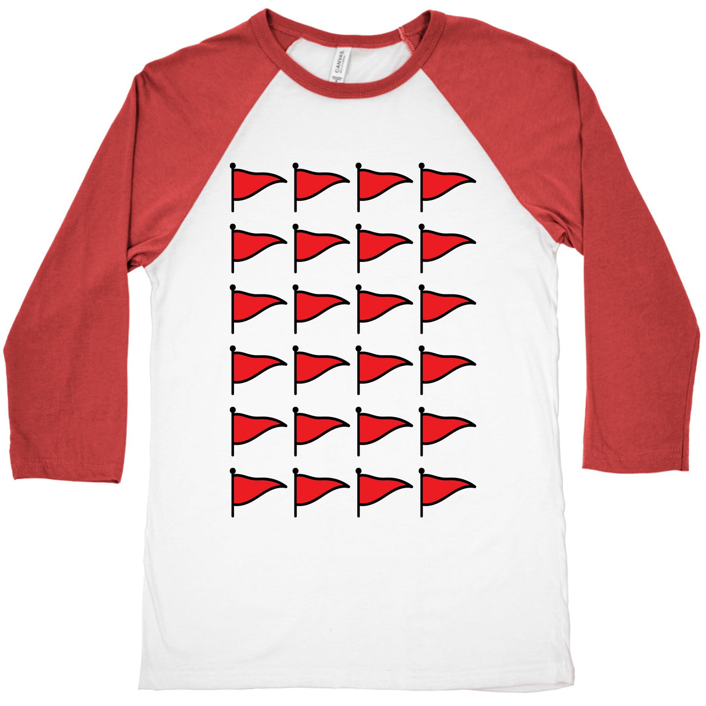 Red Flags Baseball Tee