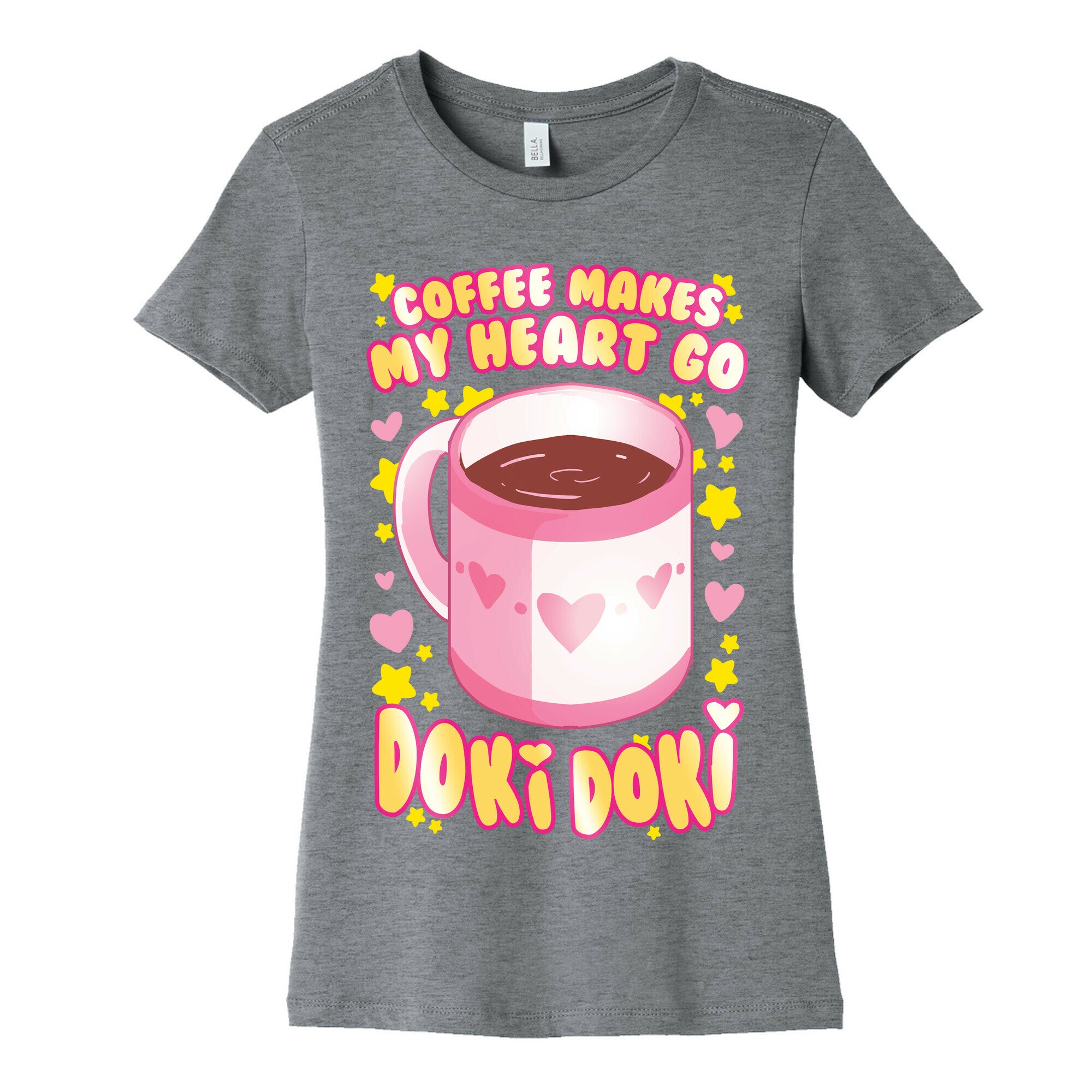 Coffee Makes My Heart Go Doki Doki Women's Cotton Tee