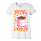 Coffee Makes My Heart Go Doki Doki Women's Cotton Tee