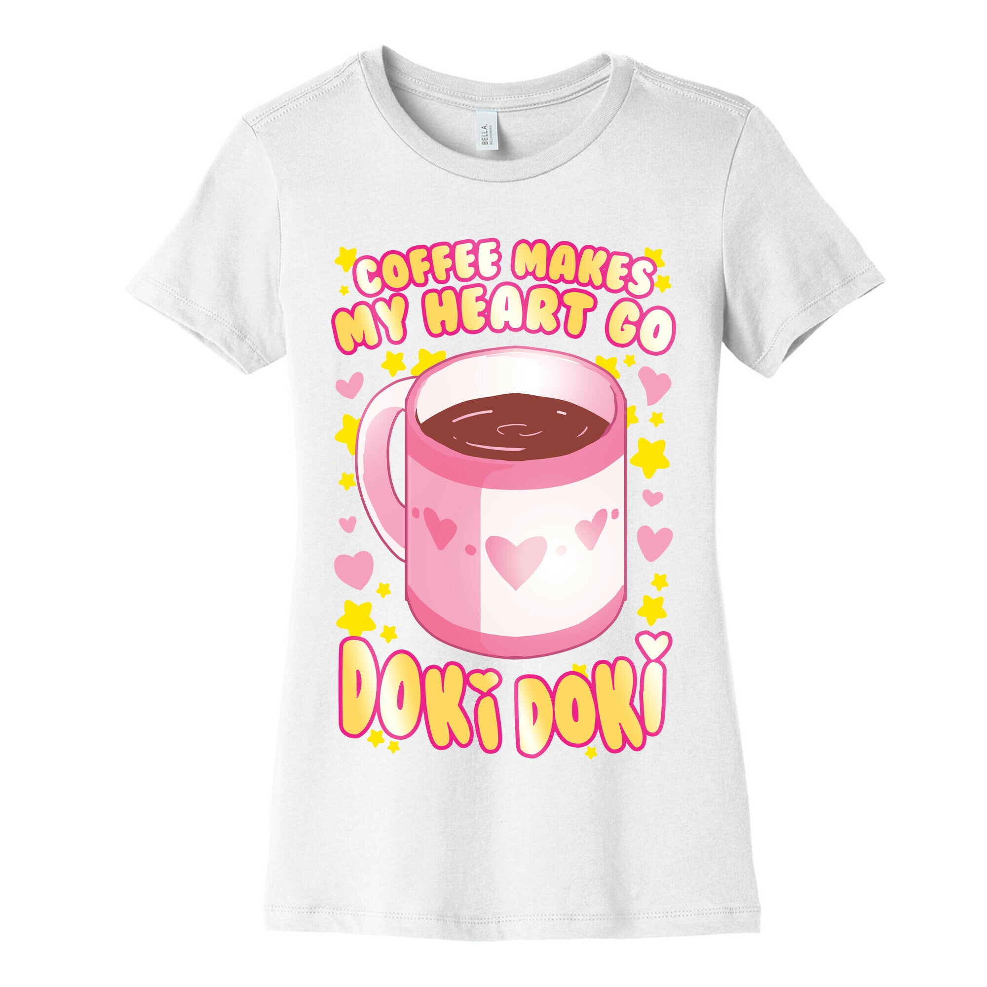 Coffee Makes My Heart Go Doki Doki Women's Cotton Tee