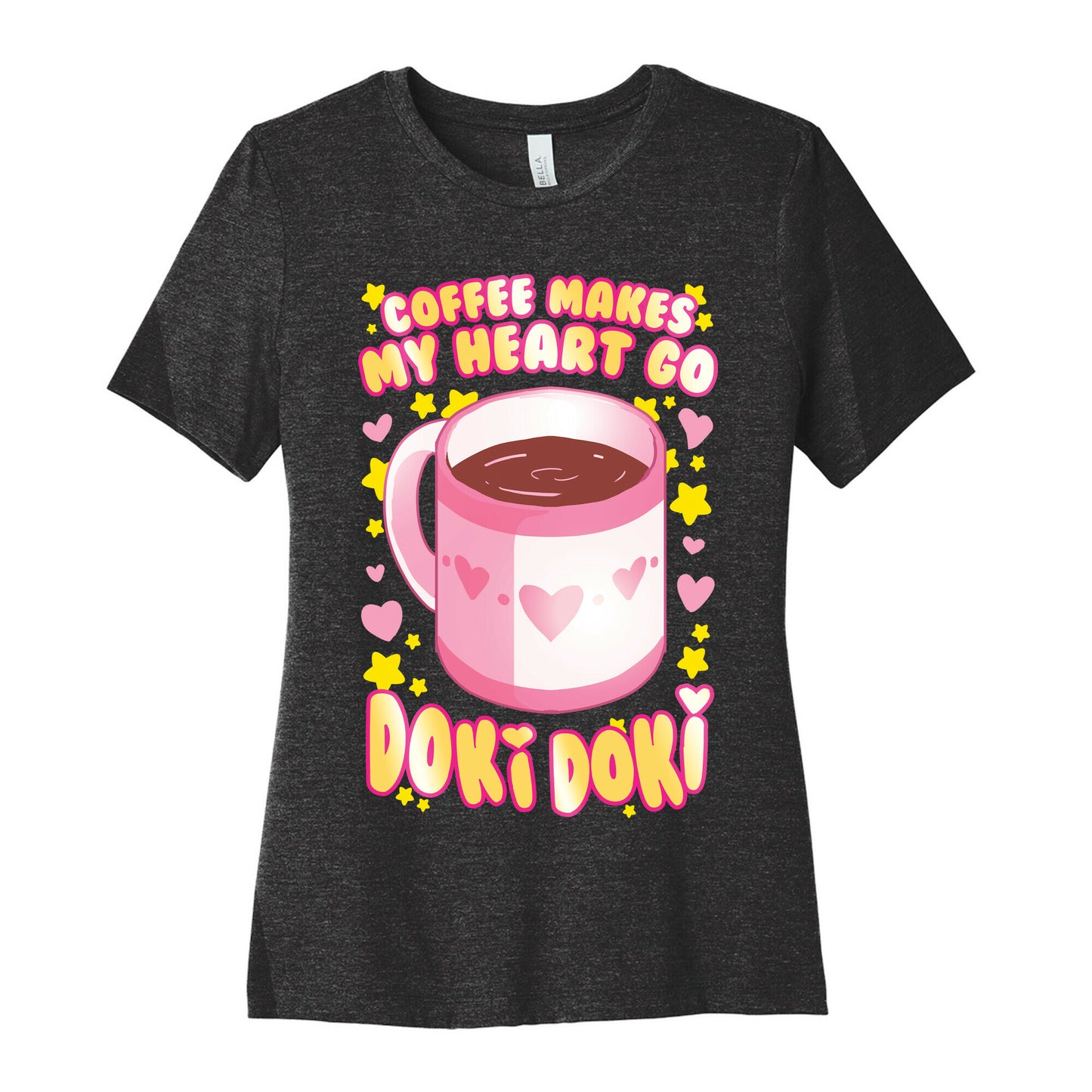 Coffee Makes My Heart Go Doki Doki Women's Cotton Tee