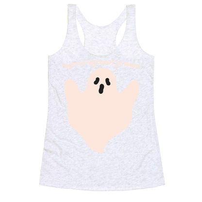 Hottie Without A Body Ghost Racerback Tank
