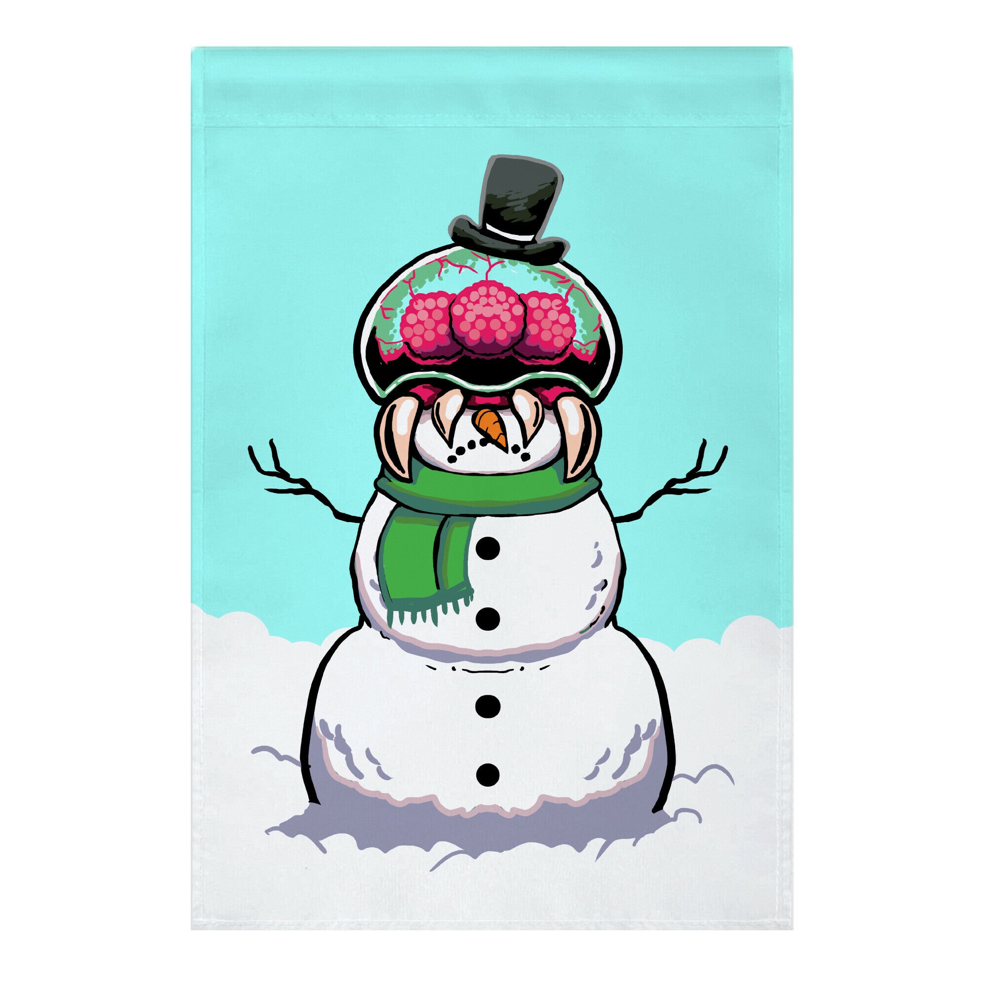 Metroid Snowman Garden Flag