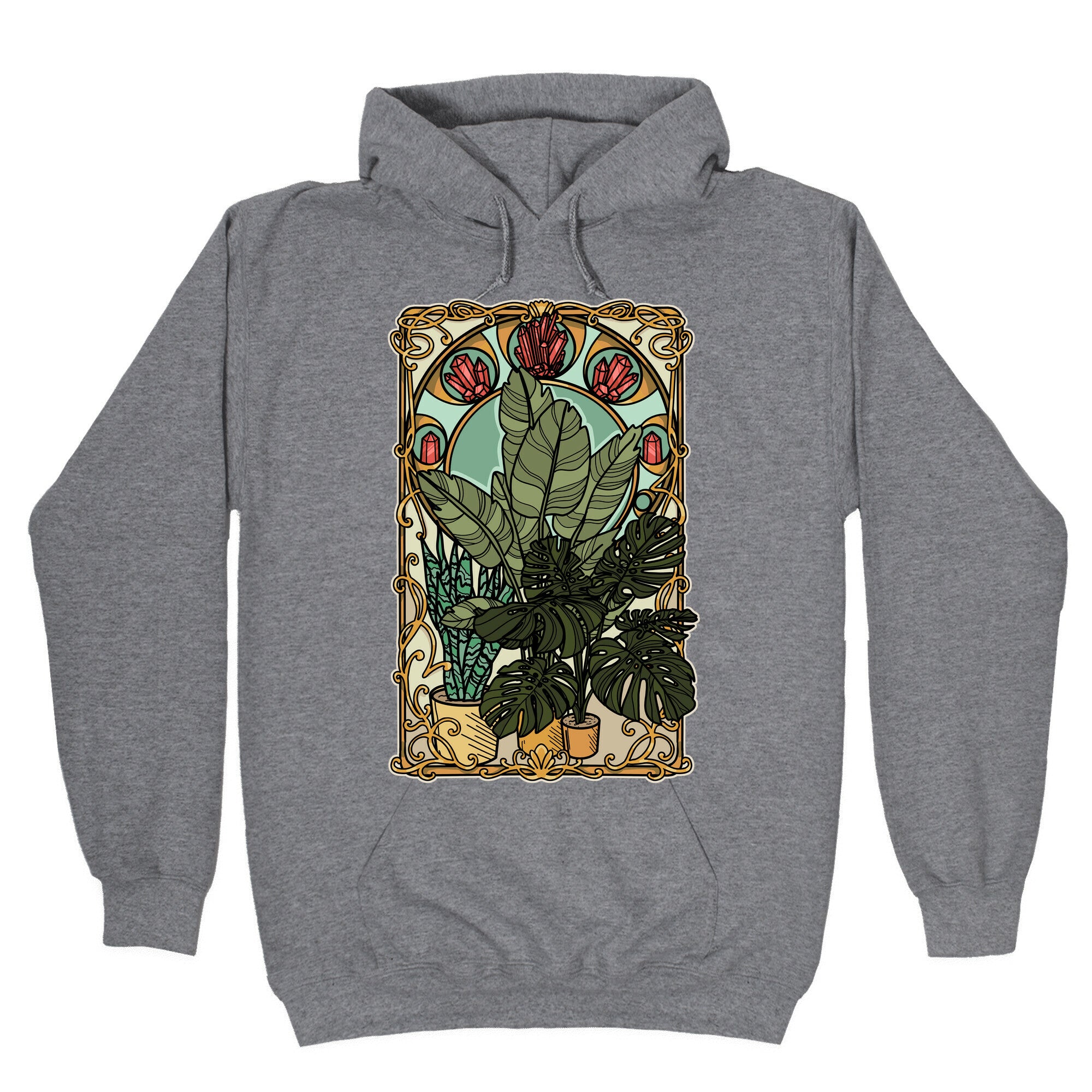 Art Nouveau House Plants Hoodie