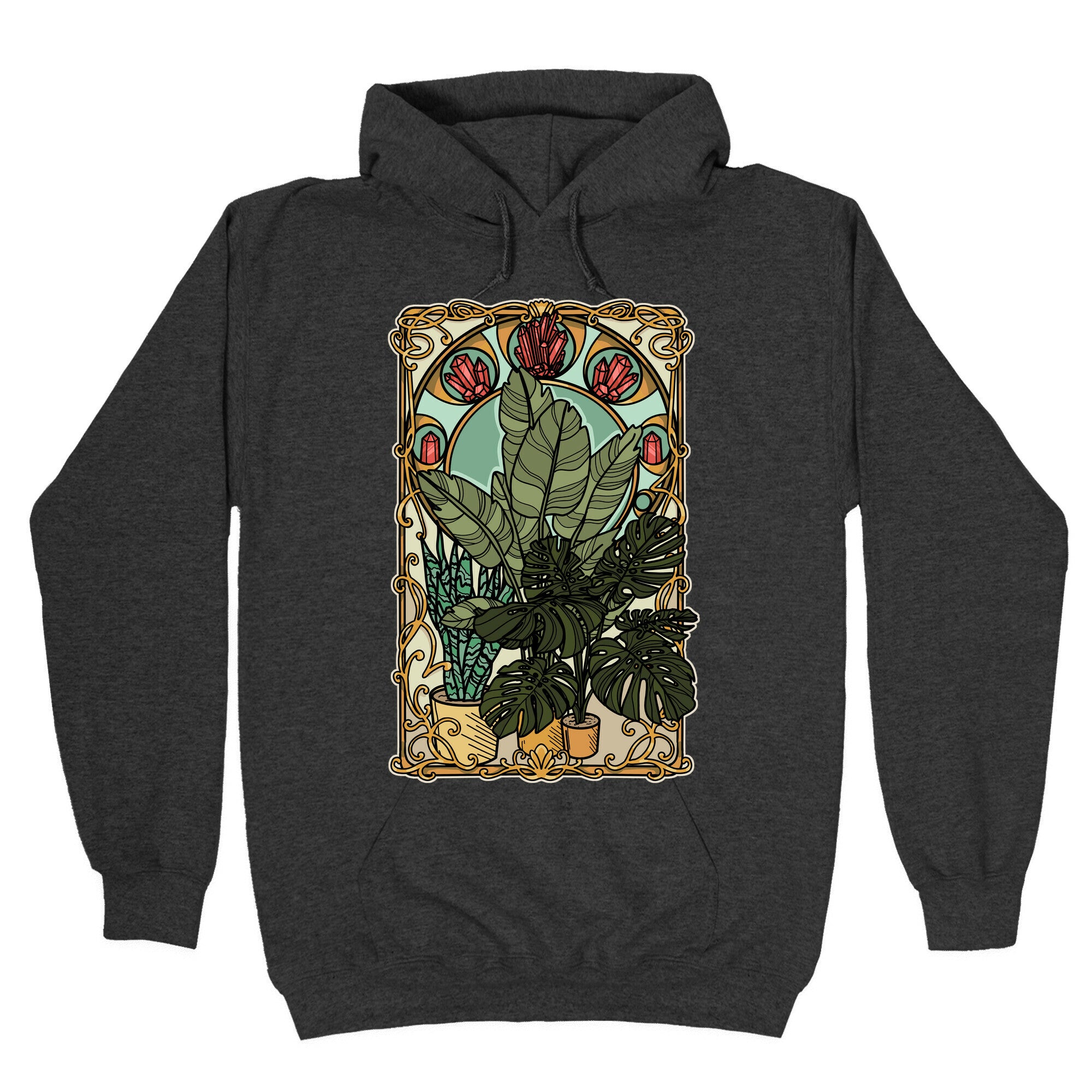 Art Nouveau House Plants Hoodie