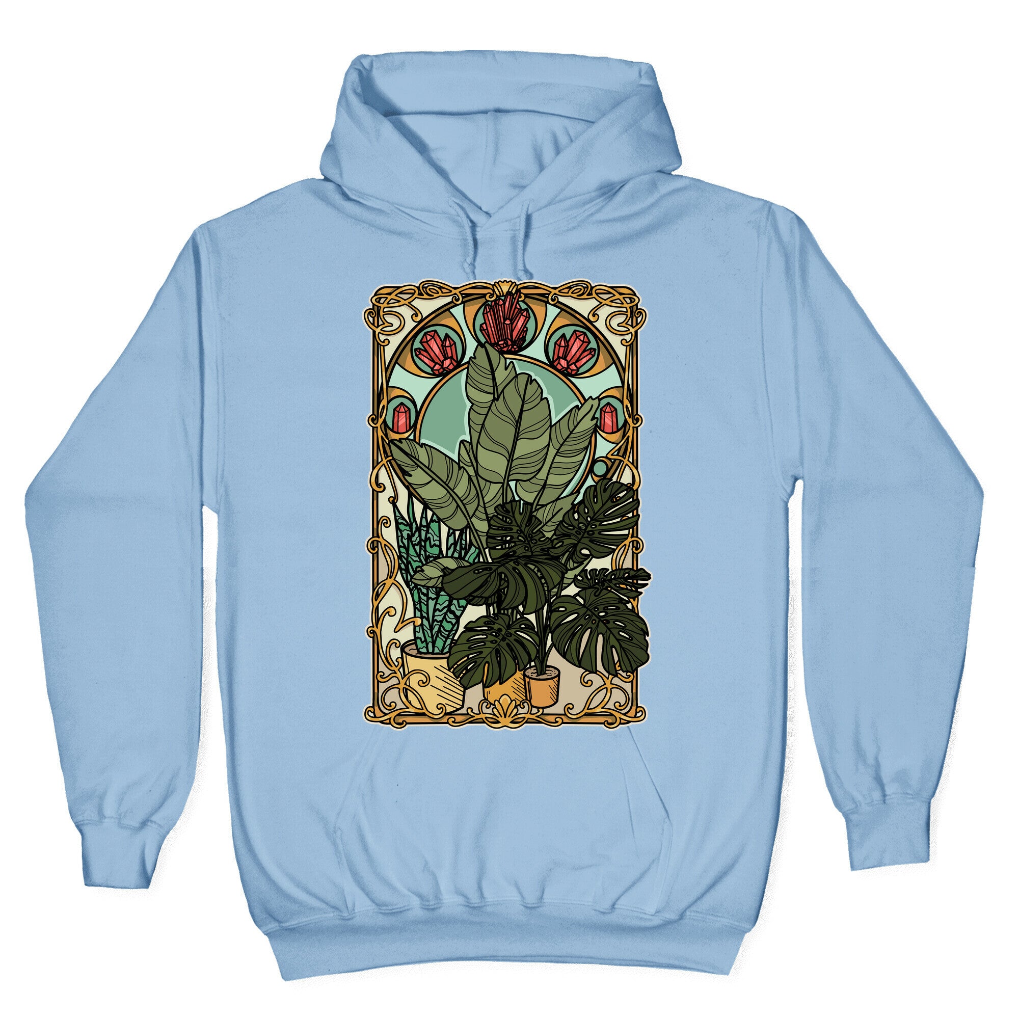 Art Nouveau House Plants Hoodie