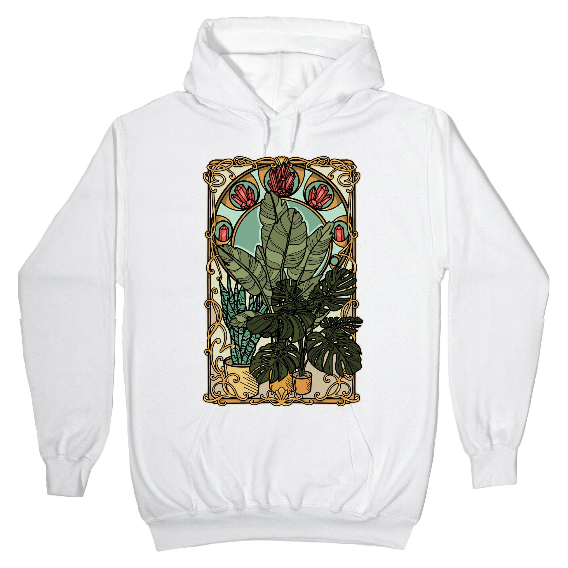 Art Nouveau House Plants Hoodie