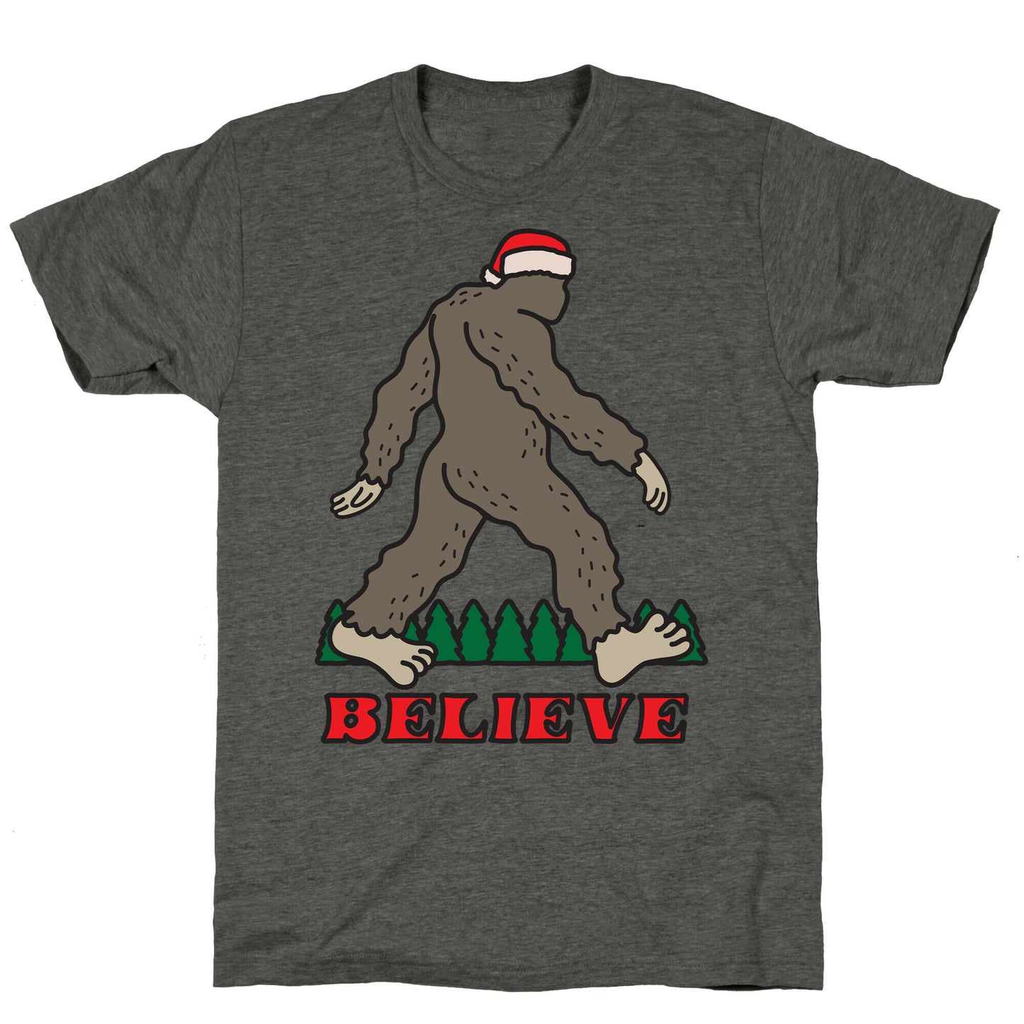 Santa Sasquatch Unisex Triblend Tee