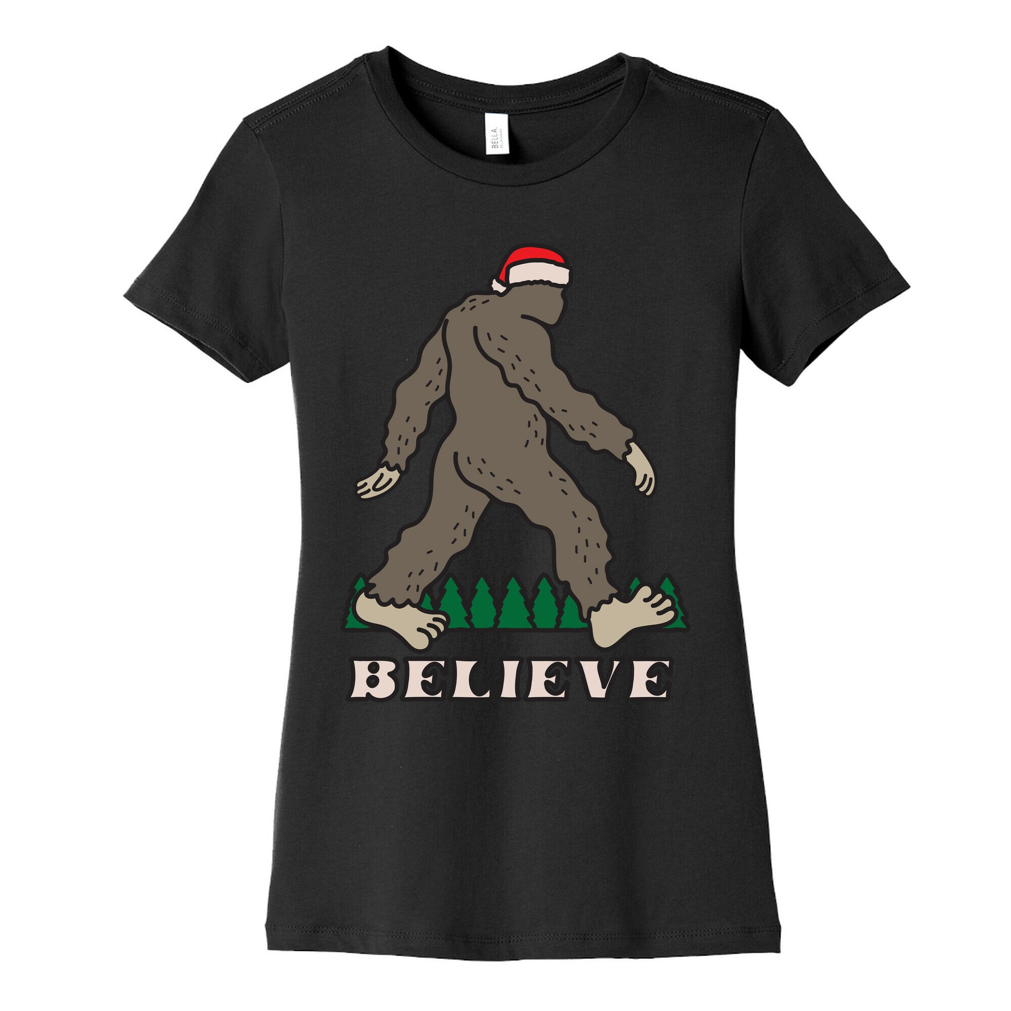 Santa Sasquatch Women's Cotton Tee