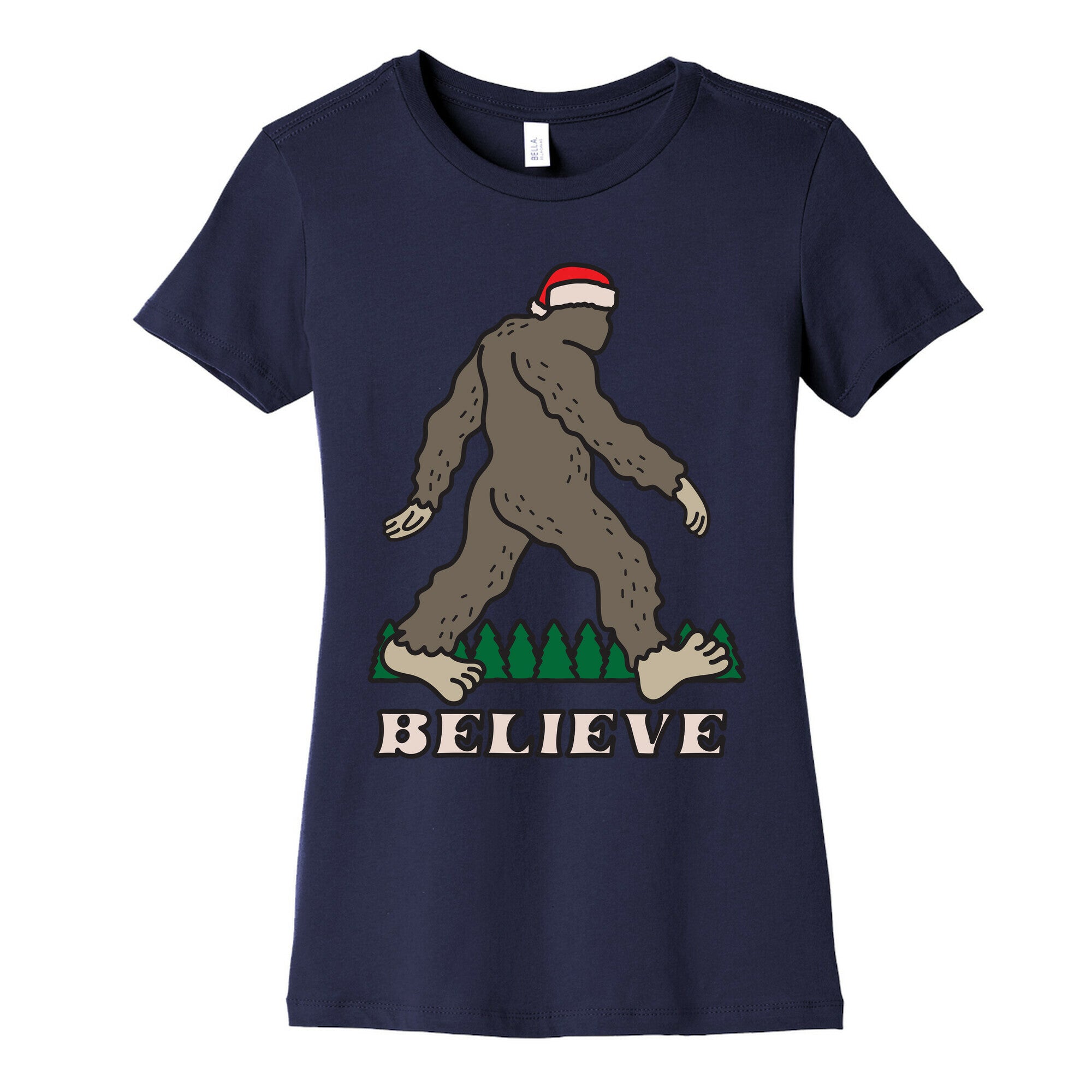 Santa Sasquatch Women's Cotton Tee