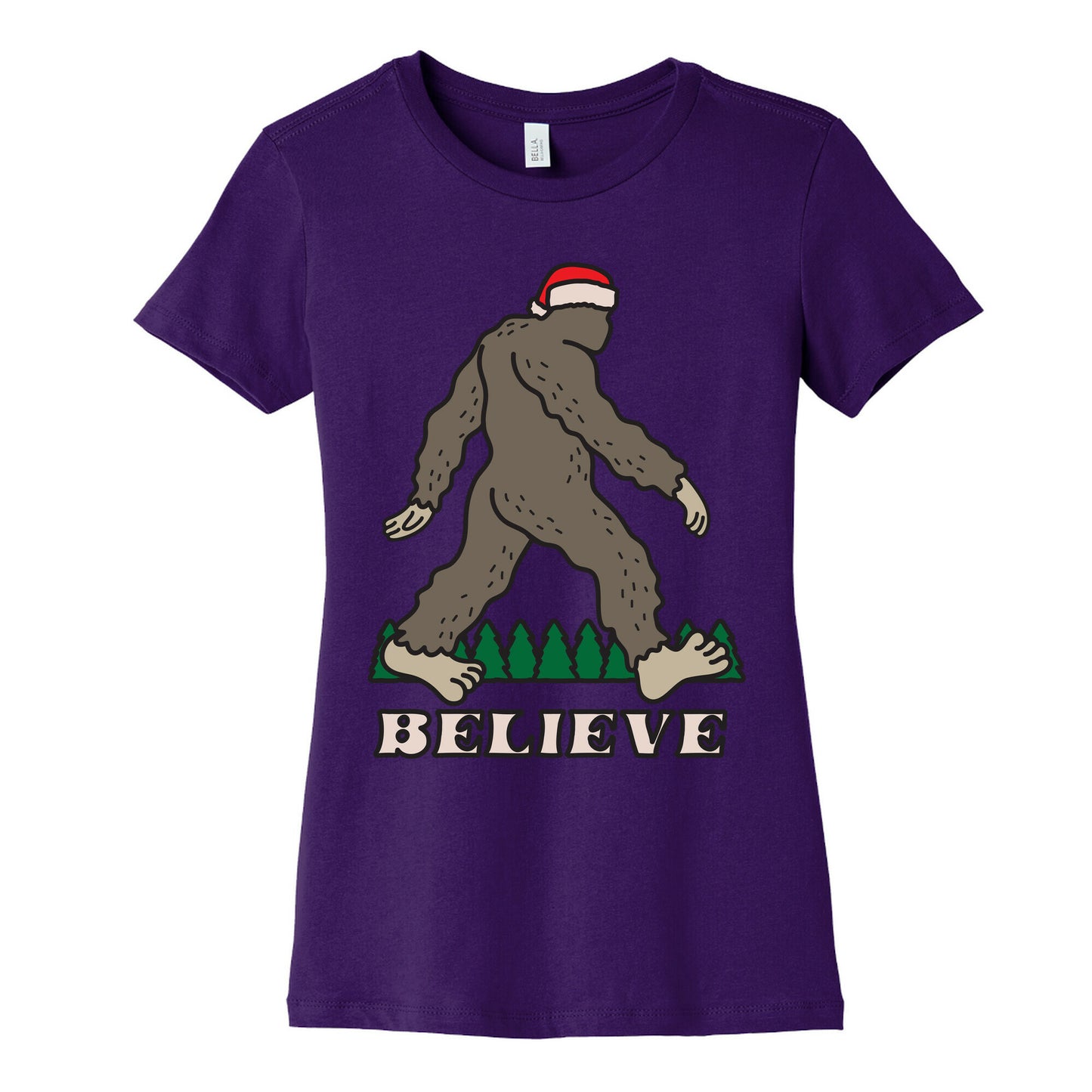 Santa Sasquatch Women's Cotton Tee
